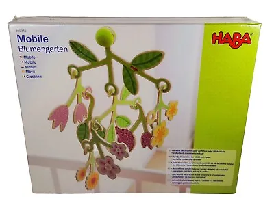 HABA WOODEN FLOWER GARDEN MOBILE Blumengarten NURSERY Baby Shower Gift GERMANY • $15.29