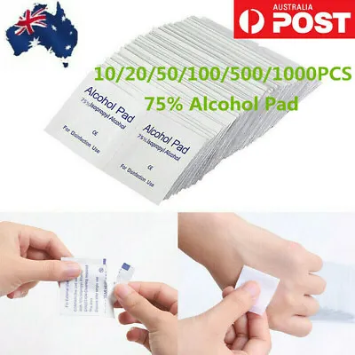10-1000PCS Reynard Alcohol Pad Wipes Sterile 75% Ethyl Medical Skin Swabs AU • $38.88
