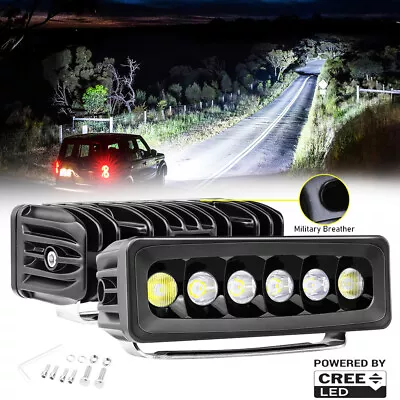 For Jeep 4WD Offroad Truck SUV 2x 6inch Cree LED Work Light Bar Spot Fog Driving • $59.99