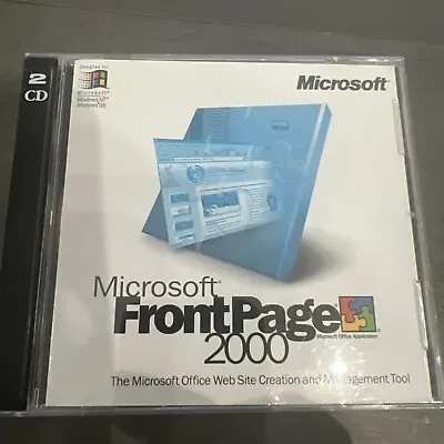 Microsoft Office FrontPage 2000 Full Version Product Key 2CDs Set • $25