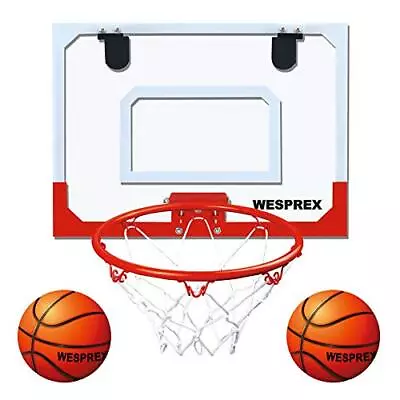 WESPREX Indoor Mini Basketball Hoop Set For Kids With 2 Balls 16 X 12 Basketbal • $29.01