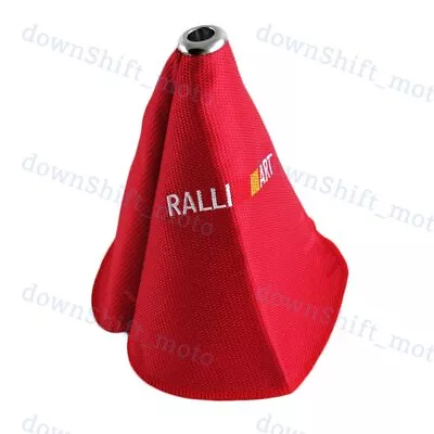 Racing Hyper Fabric Red Stitch Shift Knob Shifter Boot Cover MT/AT JDM RALLIART • $9.80