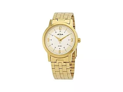 Timex Men's AA3C78900 Acqua 39mm Cream Dial Stainless Steel Brass Watch • $25