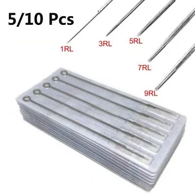 Disposable Tattoo Needles Sterile Needles 1/3/5/7/9/11 RL Stainless Steel • $4.50