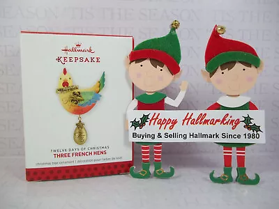 Hallmark Twelve 12 Days Of Christmas 2013 Three French Hens 3rd Ornament • $13.95