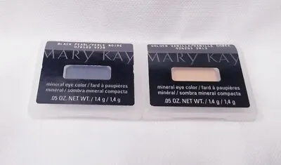 2X Mary Kay Mineral Eye Colors Black Pearl And Golden Vanilla Lot Of Two • $19.99