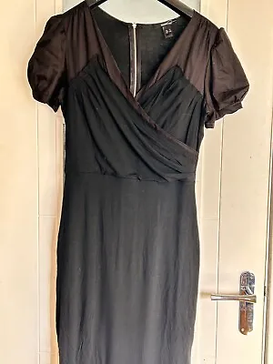 Professional Mango Suit Range Size 14 XL Black Two Tone Dress Capped Sleeves • £4.99