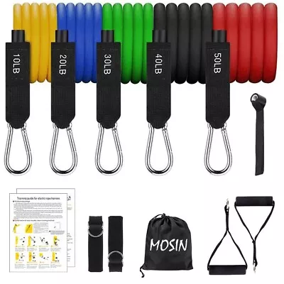 Resistance Bands 11-Pack Set Exercise Band For Working Out Up To 150 Lbs Fitness • $39.95