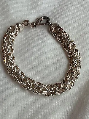 Milor 925 Italian Sterling Silver Byzantine Bracelet 7  • $65