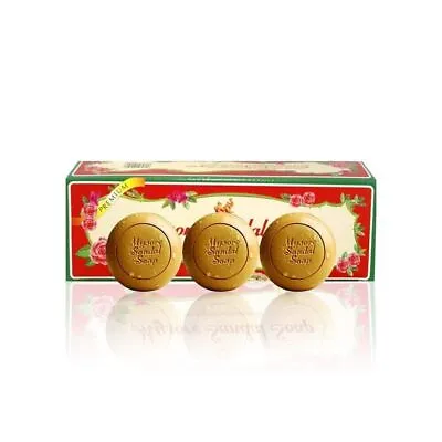 Mysore Sandal Soap Bar (Pack Of 3) 100% Natural With Virgin Sandalwood Oil 75gm • $15.25