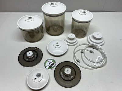 $99.99 • Buy Foodsaver Snail Vacuum Canister Smoked With Lids Jar Sealers