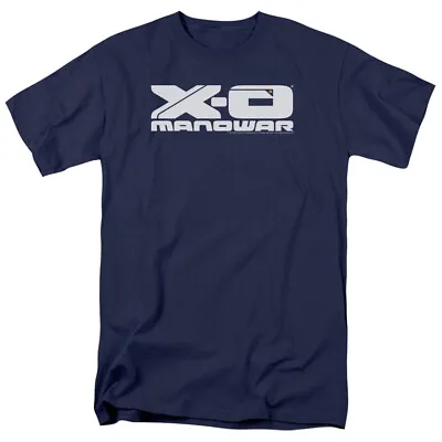 X-O Manowar Logo T Shirt Mens Licensed Saana Valiant Comics Tee Navy • $17.49