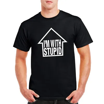 I'm With Stupid Zoolander A Model Idiot T-Shirt Stupid Self Funny Birthday Gift • £14.99