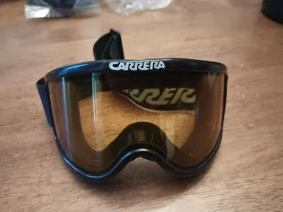 CARRERA Divo Carbon Flex Unisex Goggles Black Ski Snowboard Yellow Lens  • $14.85