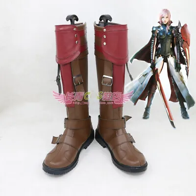 FINAL FANTASY XIII LIGHTNING RETURNS Cosplay Boots Shoes Custom Made • £57.60