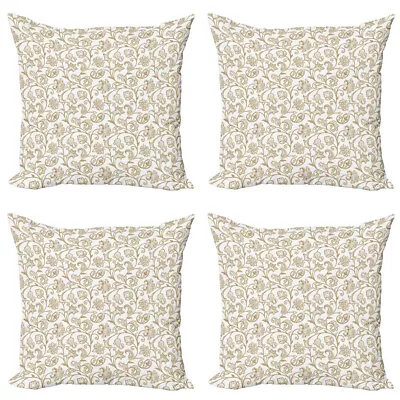 Ethnic Pillow Cushion Set Of 4 Floral Paisley Motif • £22.99