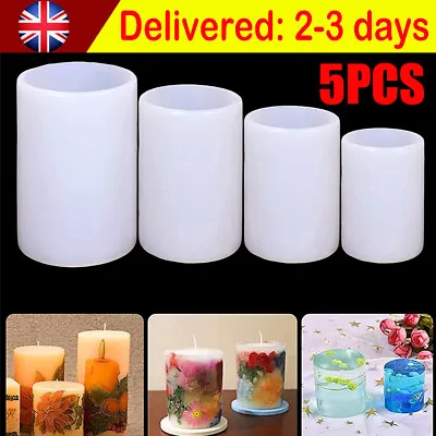 £11.96 • Buy 5PCS/SET 3D Candle Mold DIY Soap Candles Making Wax Silicone Moulds Handmade DIY