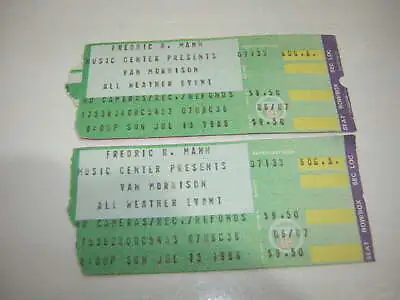Van Morrison Ticket Stub 7-13-1986 Lot Of 2 Vintage  • $10