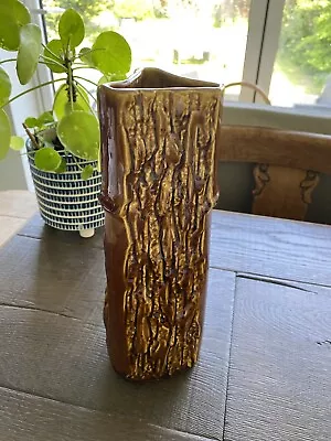 Vintage Unusual Large Arthur Wood Bracken Ceramic Log Flower Vase. • £14.95