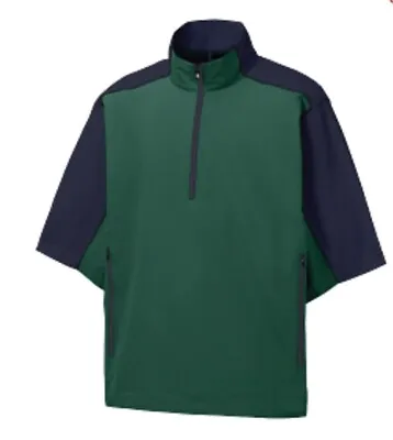 NWT FootJoy FJ Golf 1/2 Zip Men's S/S WindShirt Size L Color Green #25303    X56 • $59.99