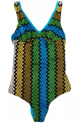 🆕️ MISSONI MARE ZIGZAG CHEVRON ONE-PIECE Swimsuit Bathing Suit IT-40 US-4/6 S • $195