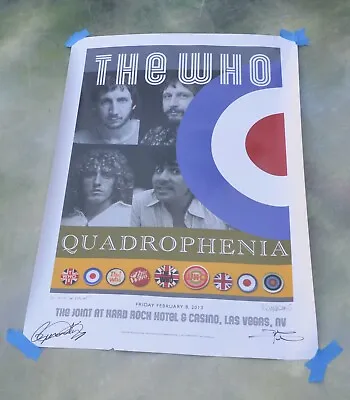 The Who Quadrophenia Signed Lithograph Poster Tour 2013 Las Vegas NV • $299