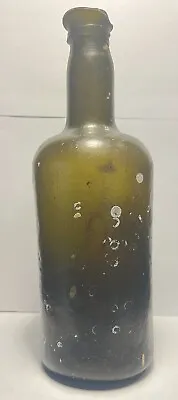 1700s English Black Glass Transitional Mallet Wine Bottle Shipwreck / Ocean Find • $295