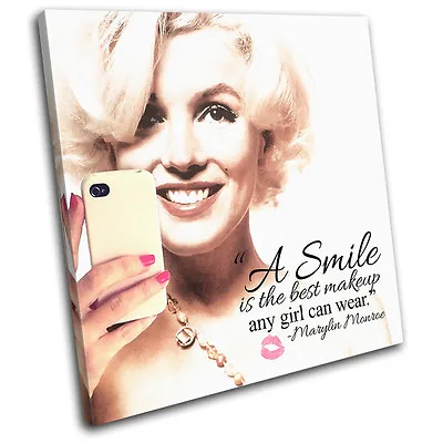 Marilyn Monroe Makeup Beauty Fashion SINGLE CANVAS WALL ART Picture Print • $69.99