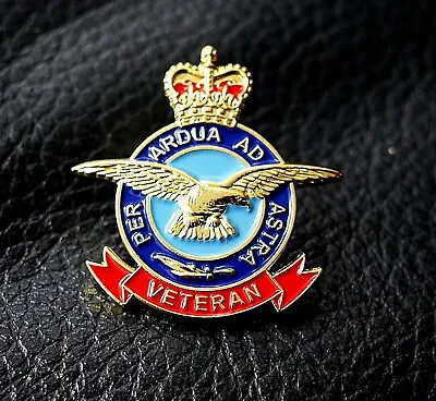 REMEMBRANCE RAF VETERAN Enamel Pin Badge 3D RAF 2024 • £4.99