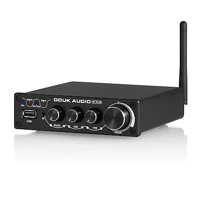 HiFi Bluetooth 5.0 Digital Amplifier COAX/OPT Stereo Amp W/IR Remote USB Player • £64.99