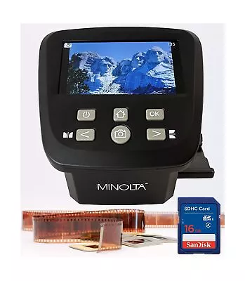 MINOLTA Film & Slide Scanner Large 5  Screen Convert Color & B&W 35mm 126... • $222.43