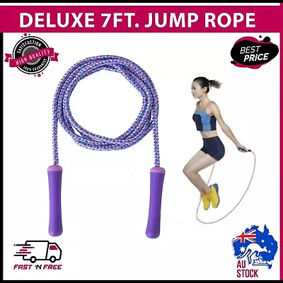 Deluxe 7ft. Jump Rope 2.1m NEW Skipping Rope Kids Sports Fitness Training • $3.50