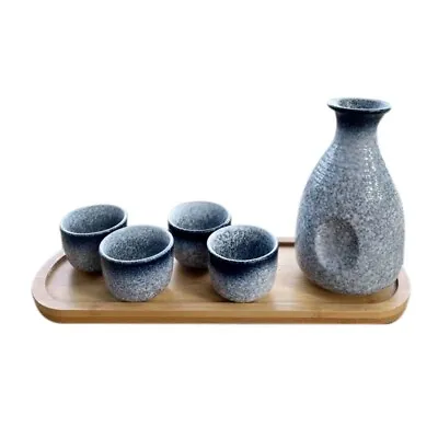 1 Set Exquisite Japanese Ceramics Sake Cup Sake Pot Retro Sake Set Japanese Retr • $37.39