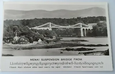 Postcard  Menai Suspension Bridge  Anglesey Real Photograph  Valentine's W6149  • £2.50