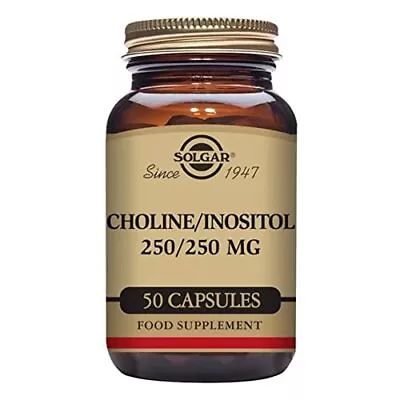 Solgar Choline 250 Mg / Inositol 250 Mg Vegetable Capsules - Pack Of 50 - • £10.23