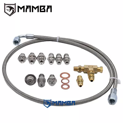 Universal 105cm M12x1.25  4G93T 4G63T 4B11T Turbo Oil Feed Line W/ 1/8NPT Tee • $50.30