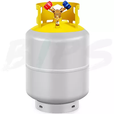 50lb Yellow-Gray Refrigerant Tank Y-Shaped Valve For Liquid/Steam Cylinder Tank • $75.99