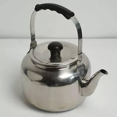 FARBERWARE Tea Kettle Pot 7020 Quart Stainless Steel 1960s CLEAN • $39.99