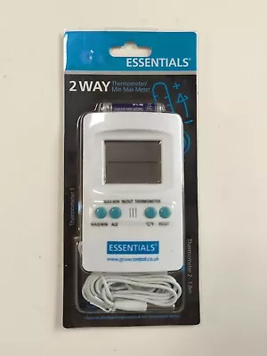 ESSENTIALS  Digital 2 Way Thermometer/Min Max Meter & Digital Min-Max Hygrometer • £10.50