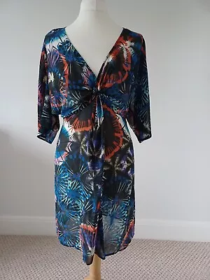 BUTTERFLY By Matthew Williamson Women's Tunic Beach Kaftan Dress Size UK 12 • £15