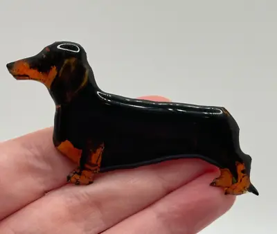 Vintage 1992 Bonnie Moreno MB Designs Josie Dachshund Dog Brooch • $29.99