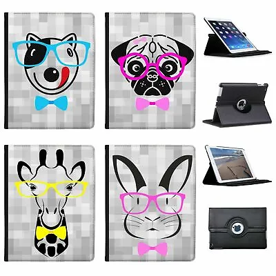 £9.99 • Buy Hipster Animals With Bow Ties & Glasses Folio Cover Leather Case For Apple IPad