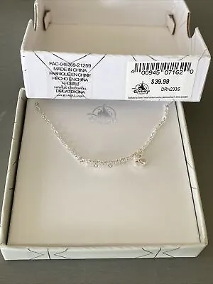 Disney Parks Mickey Mouse Icon Necklace W/ Swarovski Crystals NIB $39.95 • $26.50