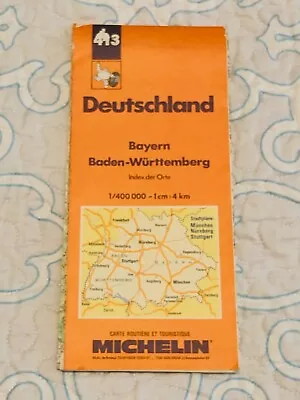 Vintage Michelin German Road Map 413 1989 Deutschland • $7.20