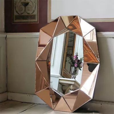 3D Handmade Splicing Art Mirror Angled Beveled Wall Mirror Entryway Home Decor  • $199.95