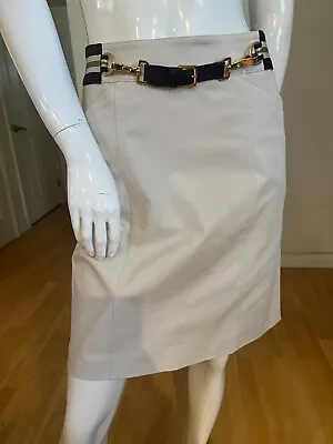 $495 S' Max Mara Belted Twill Mini Skirt Size 8 Us • $79.99