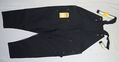 CARHARTT MENS BIB OVERALL 52x32 BLACK R01-M RELAXED FIT DUCK CANAS 102776 NWT • $68.79