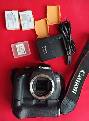 Canon 600D 18mpix Reflex Low Shots BG E-8 Handle Even New 4batt. • £159.90