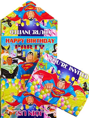 Justice League Superheroes Birthday Party Invitations - Party Items Pack Of 10 • $8