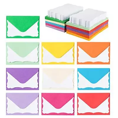 140 Mini Envelopes With White Blank Note Cards Mini Envelopes 4x 2.7 For Busi • $18.26